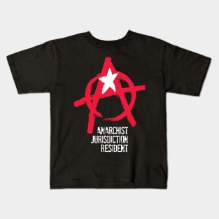 Anarchist Jurisdiction Resident for Dark Shirts Kids T-Shirt